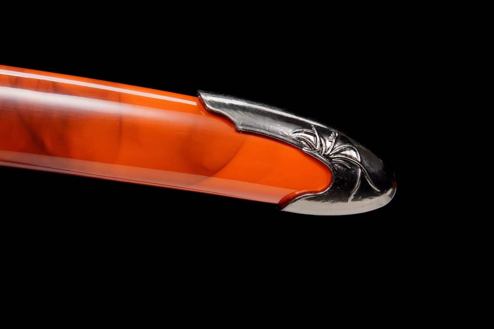 Hand Forged Japanese Tanto Red Sky Short Sword T10 Turns the soil to burn blade - Tophatter Daily Deals