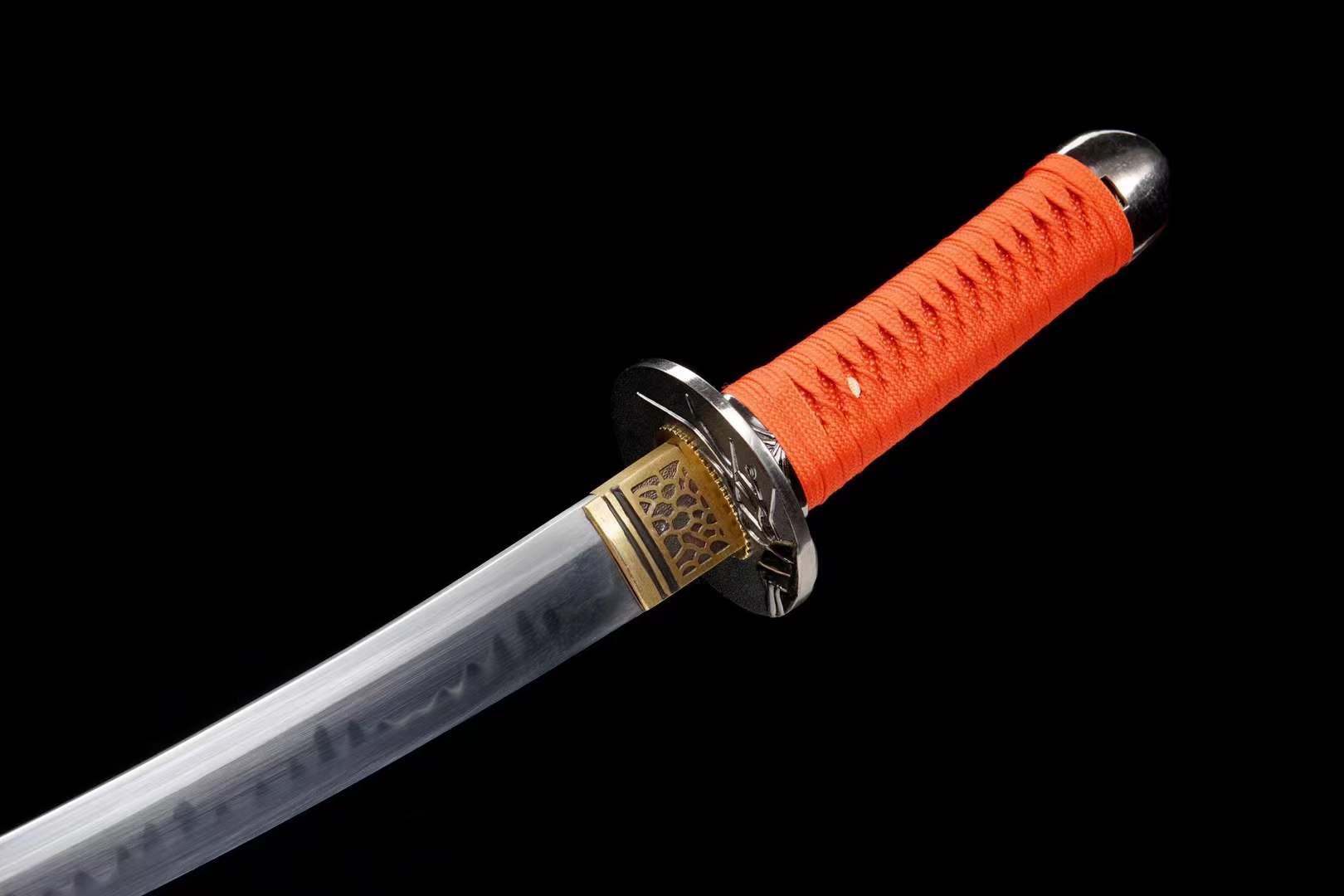 Hand Forged Japanese Tanto Red Sky Short Sword T10 Turns the soil to burn blade - Tophatter Daily Deals