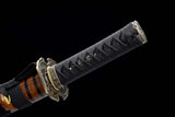 Hand Forged Japanese Tanto Storm Short Sword Manganese Steel Blackened blades - Tophatter Daily Deals