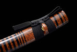 Hand Forged Japanese Tanto Storm Short Sword Manganese Steel Blackened blades - Tophatter Daily Deals