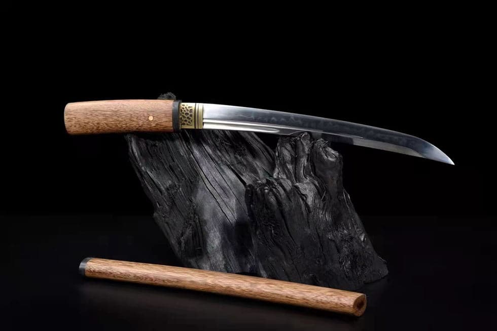 Hand Forged Japanese Tanto T10 Carbon steel Rosewood - Tophatter Daily Deals