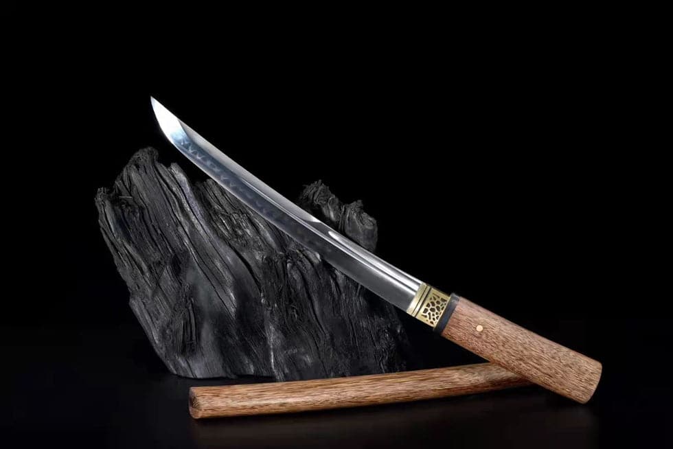 Hand Forged Japanese Tanto T10 Carbon steel Rosewood - Tophatter Daily Deals
