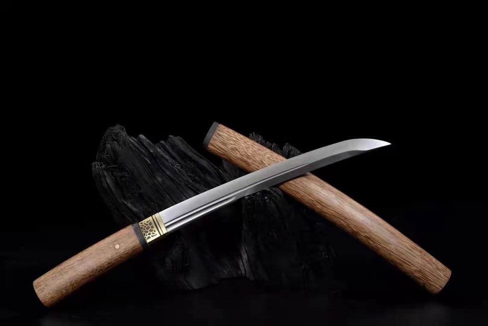 Hand Forged Japanese Tanto T10 Carbon steel Rosewood - Tophatter Daily Deals