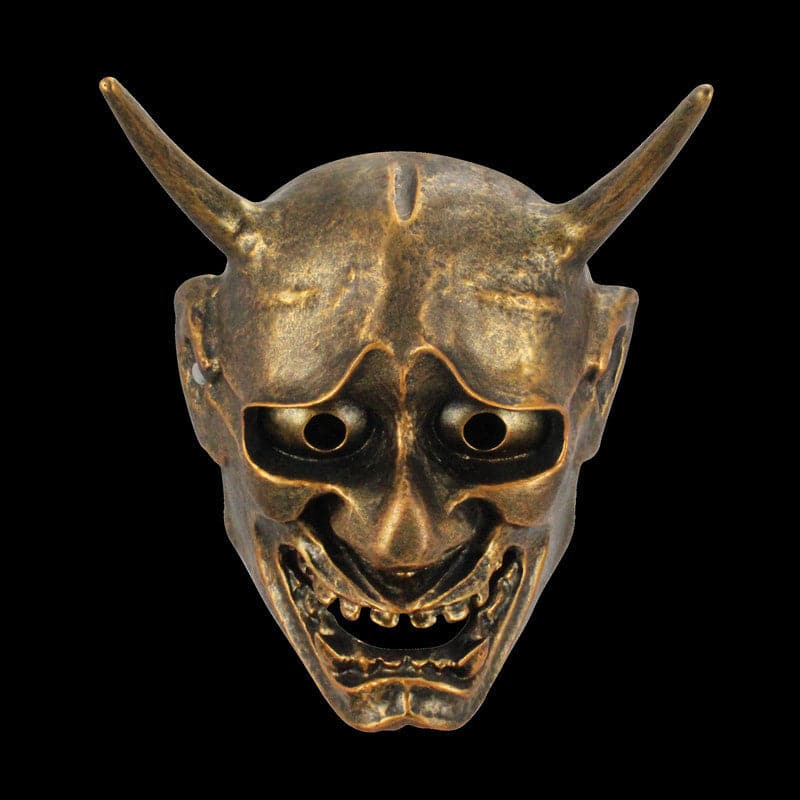 Hand-Made Japanese Hannya Devil Sushi Resin Oni Mask Bronze - Tophatter Daily Deals