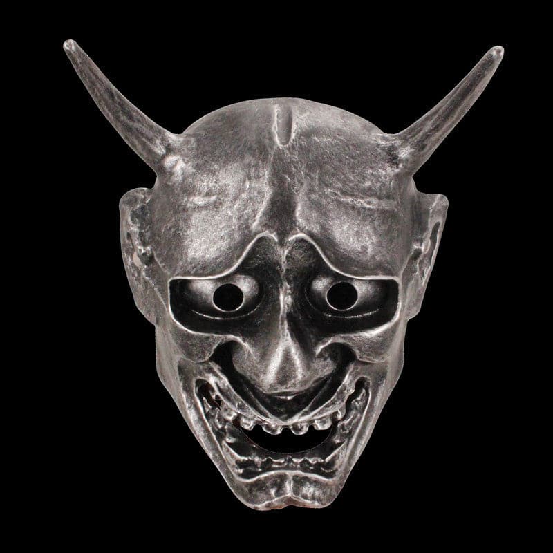 Hand-Made Japanese Hannya Devil Sushi Resin Oni Mask Silver - Tophatter Daily Deals