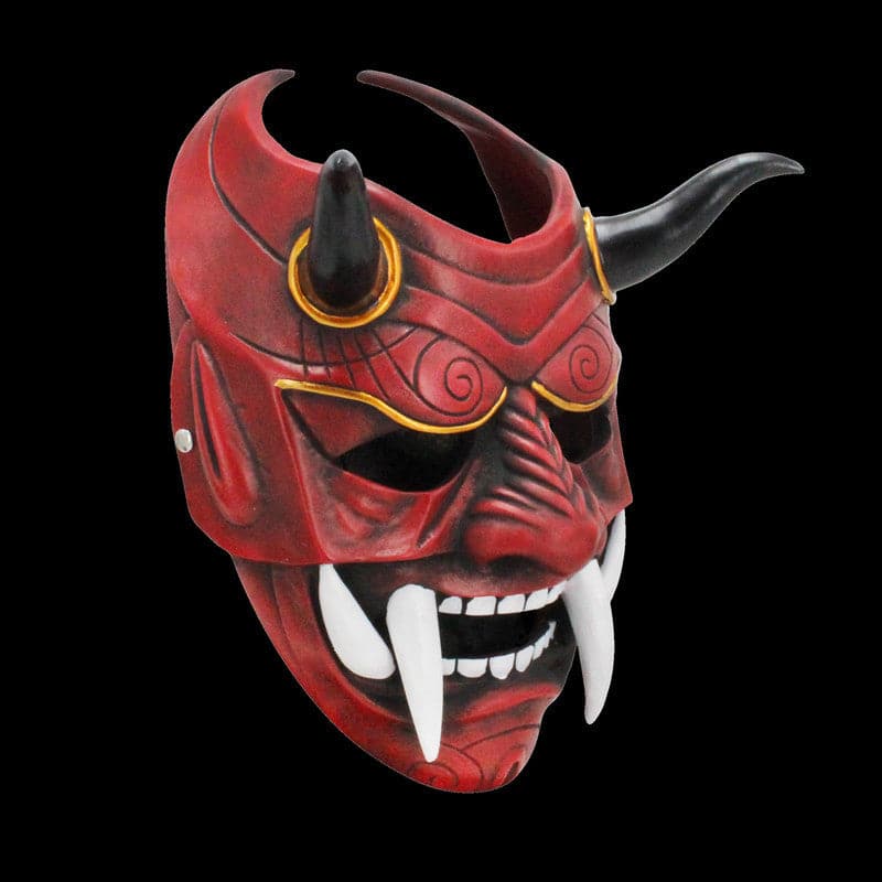 Hand-Made Japanese Hannya Fangs Resin Oni Mask - Tophatter Daily Deals
