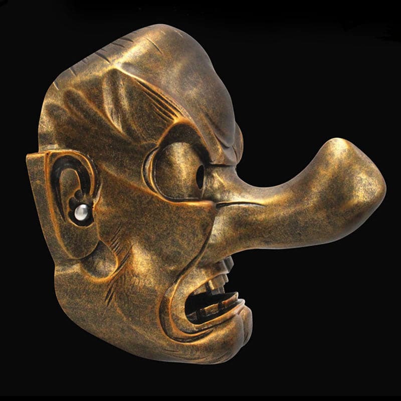 Hand-Made Japanese Hannya Red Tengu Resin Oni Mask - Tophatter Daily Deals