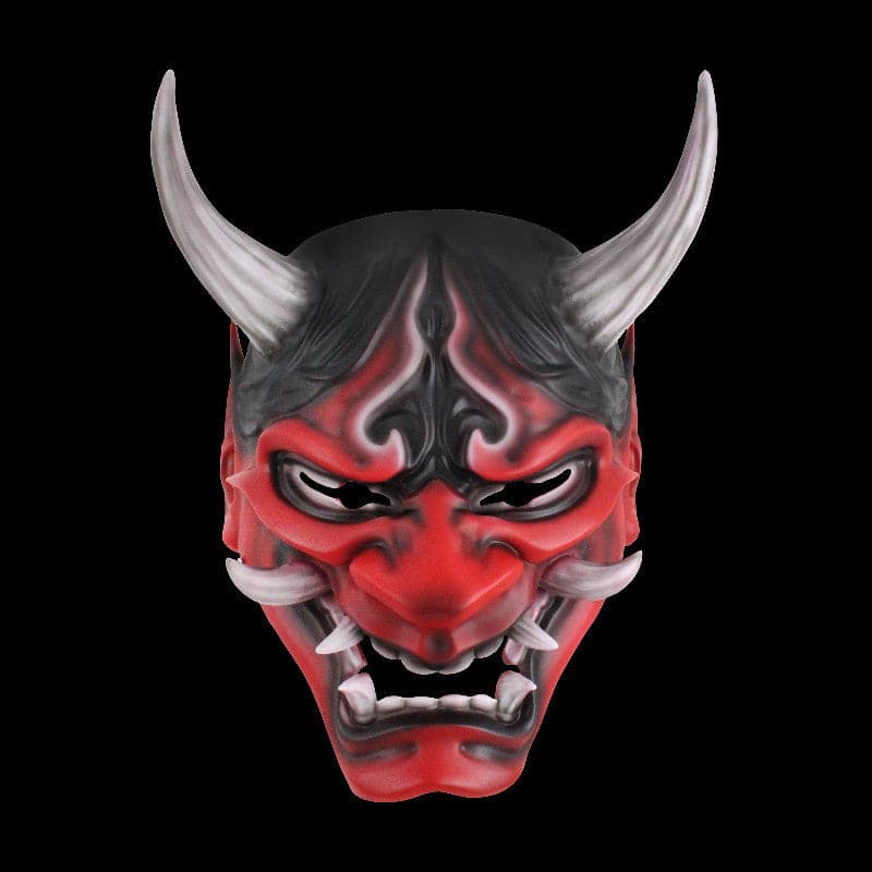 Hand-Made Japanese Hannya Resin Oni Mask Red - Tophatter Daily Deals