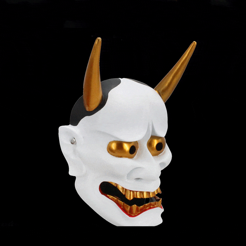 Hand-Made Japanese Hannya Resin Oni Mask - Tophatter Daily Deals
