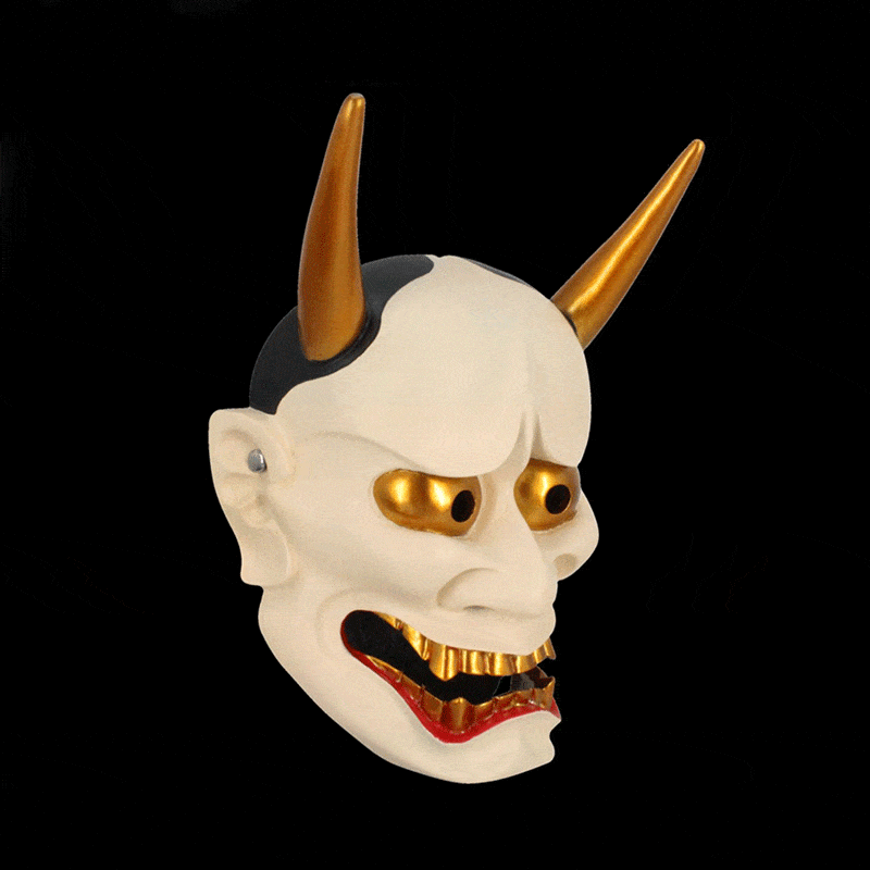 Hand-Made Japanese Hannya Resin Oni Mask - Tophatter Daily Deals