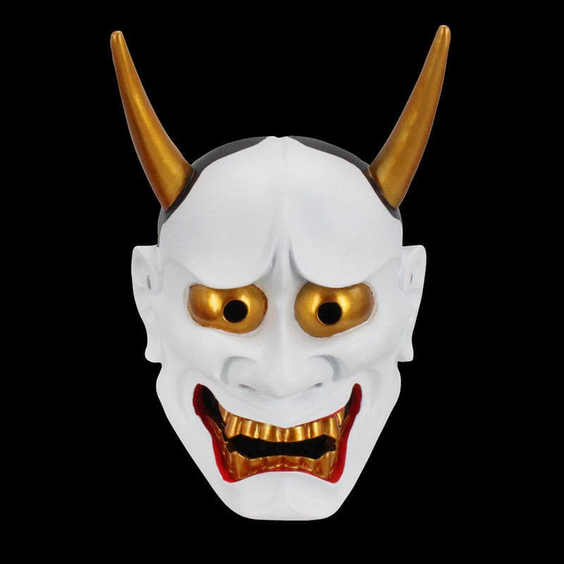 Hand-Made Japanese Hannya Resin Oni Mask White - Tophatter Daily Deals