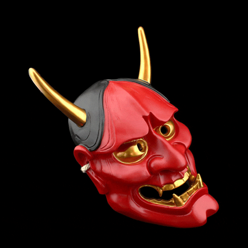Hand-Made Japanese Hannya 凛凛蝶 Resin Oni Mask - Tophatter Daily Deals