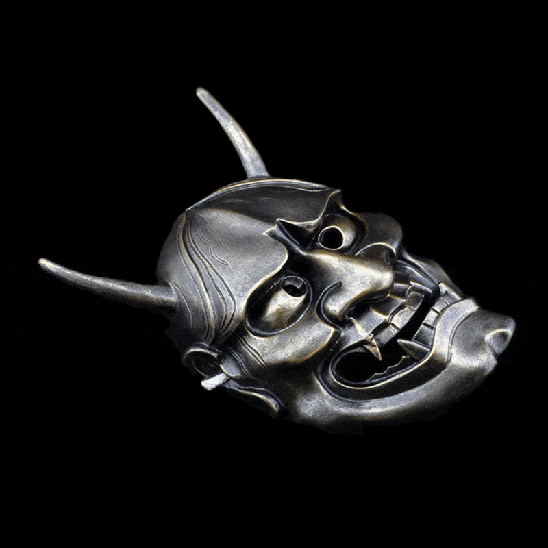 Hand-Made Japanese Hannya 凛凛蝶 Resin Oni Mask - Tophatter Daily Deals