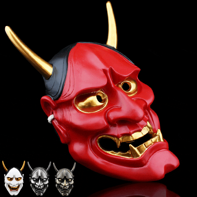Hand-Made Japanese Hannya 凛凛蝶 Resin Oni Mask - Tophatter Daily Deals