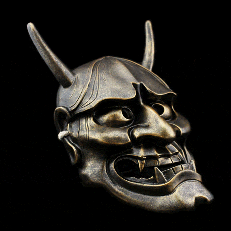 Hand-Made Japanese Hannya 凛凛蝶 Resin Oni Mask - Tophatter Daily Deals