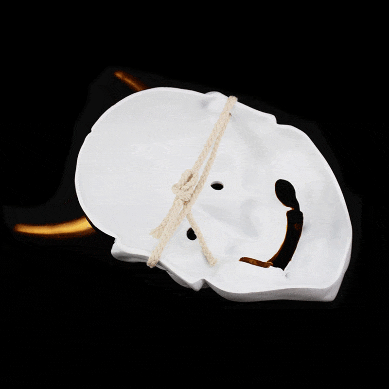 Hand-Made Japanese Hannya 凛凛蝶 Resin Oni Mask - Tophatter Daily Deals