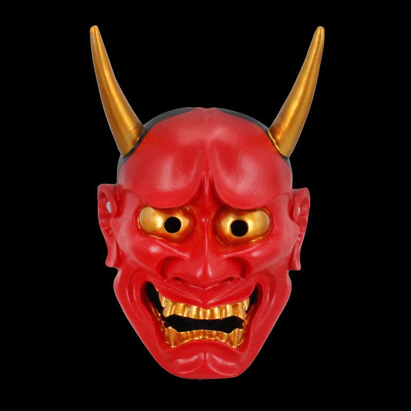 Hand-Made Japanese Hannya Resin Oni Mask Red - Tophatter Daily Deals