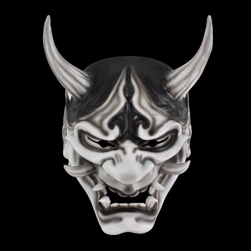 Hand-Made Japanese Hannya Resin Oni Mask White - Tophatter Daily Deals