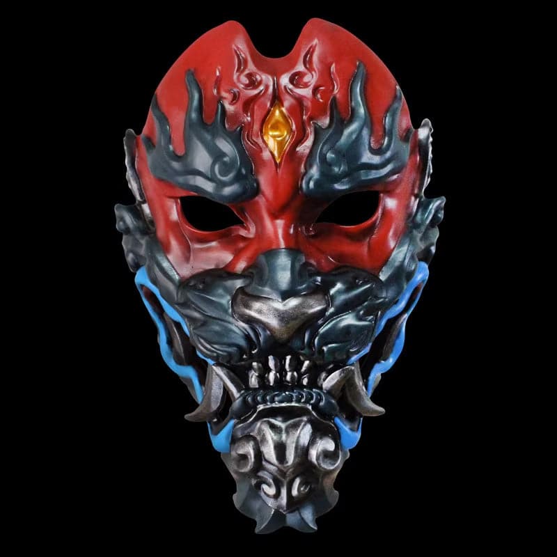 Hand-Made Japanese Hannya War Leopard Armor Oni Mask - Tophatter Daily Deals