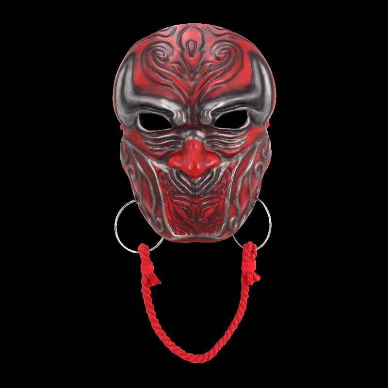 Hand-Made Painting the bad people Resin Mask Red - Tophatter Daily Deals