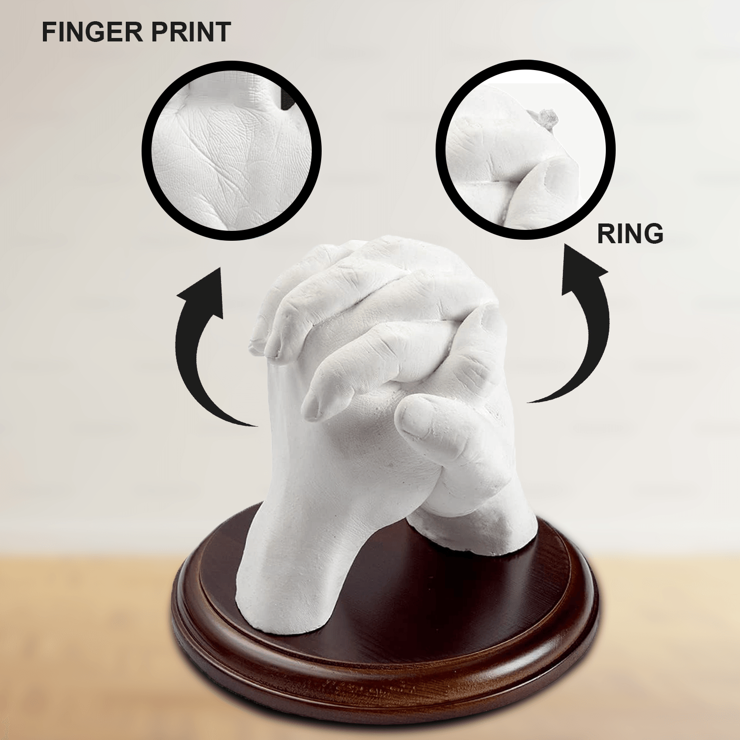 Hand Mould Casting Kit - Hand Moulding kit Couples Holding Hands 3D Keepsake valentines - Tophatter Daily Deals