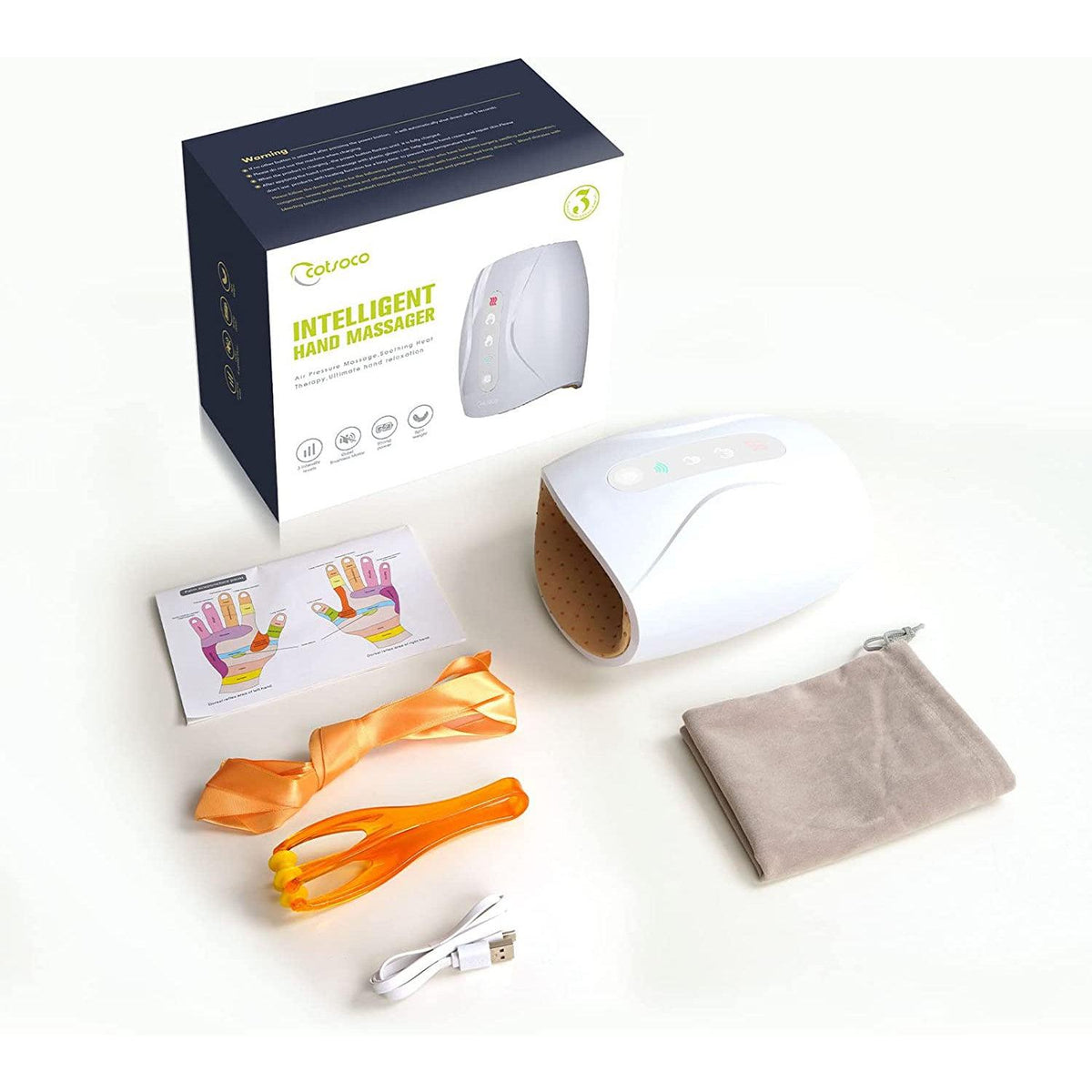 Hand Massager Machines - Electric Hand Massager for Palm Massage Cordless Heat Accupressure Massager Personal Care - Tophatter Daily Deals