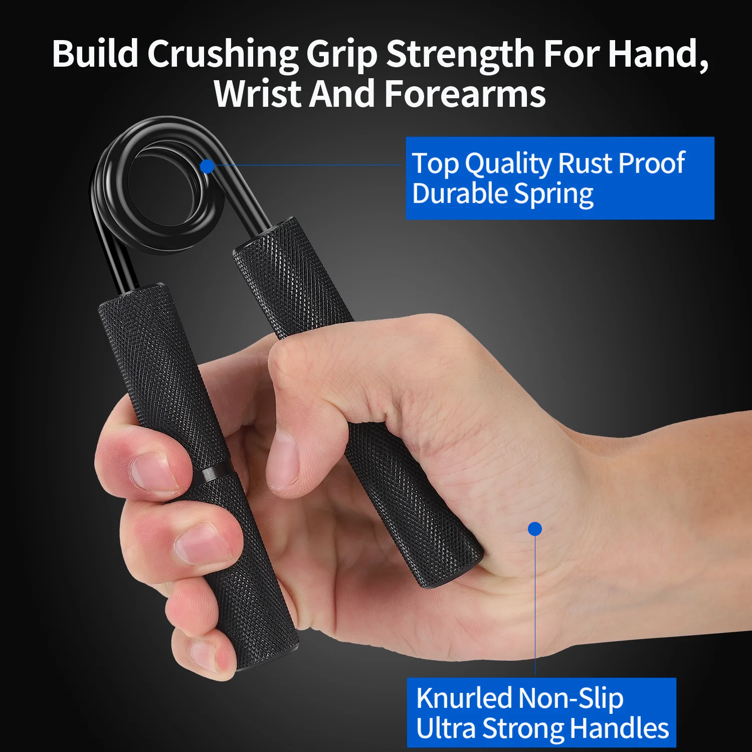 Grip Strength Trainer - Adjustable 50-300LB Wrist & Forearm Exerciser Sports & Outdoor - Tophatter Daily Deals