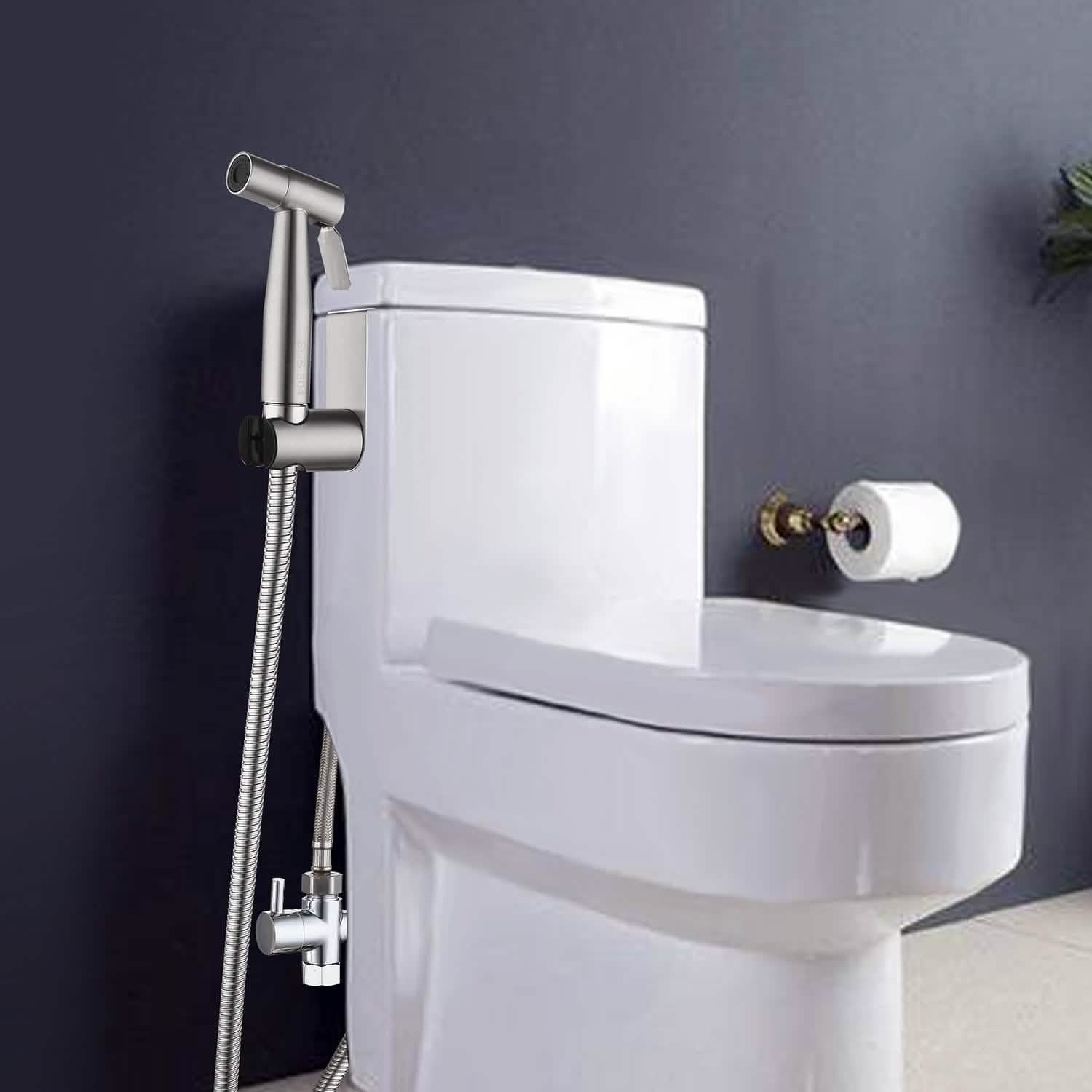 Handheld Bidet Sprayer Stainless Steel Bath - Tophatter Daily Deals