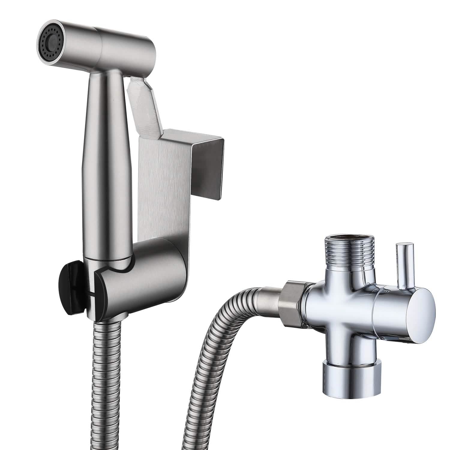 Handheld Bidet Sprayer Stainless Steel Bath - Tophatter Daily Deals