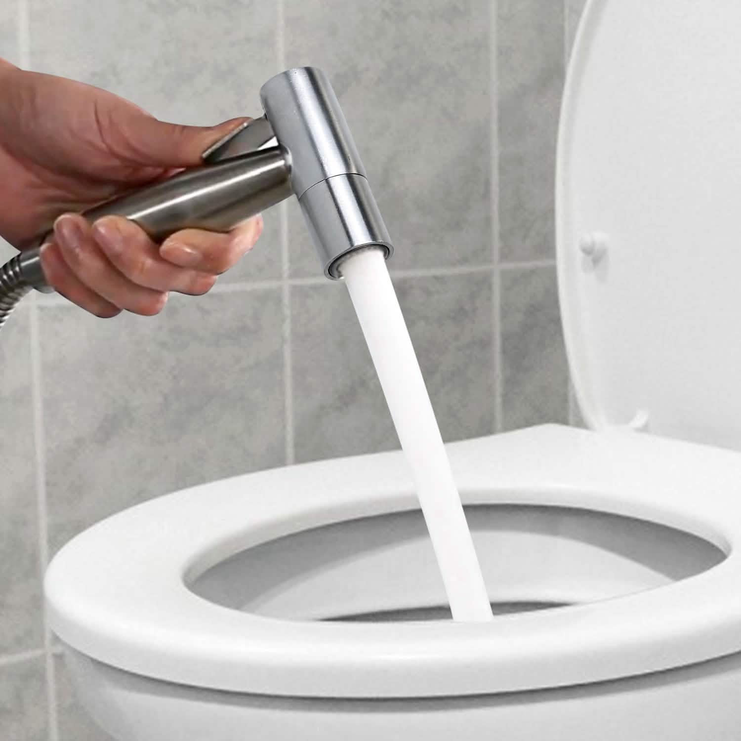 Handheld Bidet Sprayer Stainless Steel Bath - Tophatter Daily Deals