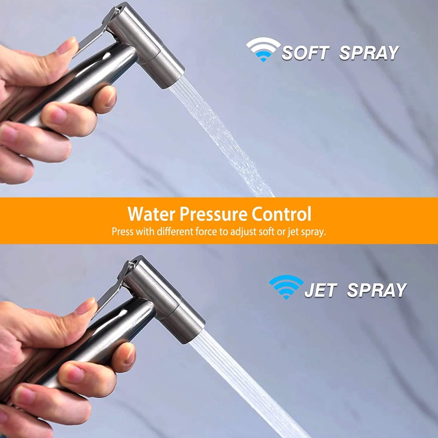 Handheld Bidet Sprayer Stainless Steel Bath - Tophatter Daily Deals