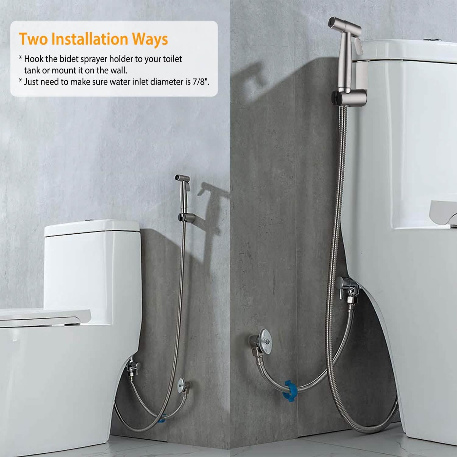 Handheld Bidet Sprayer Stainless Steel Bath - Tophatter Daily Deals