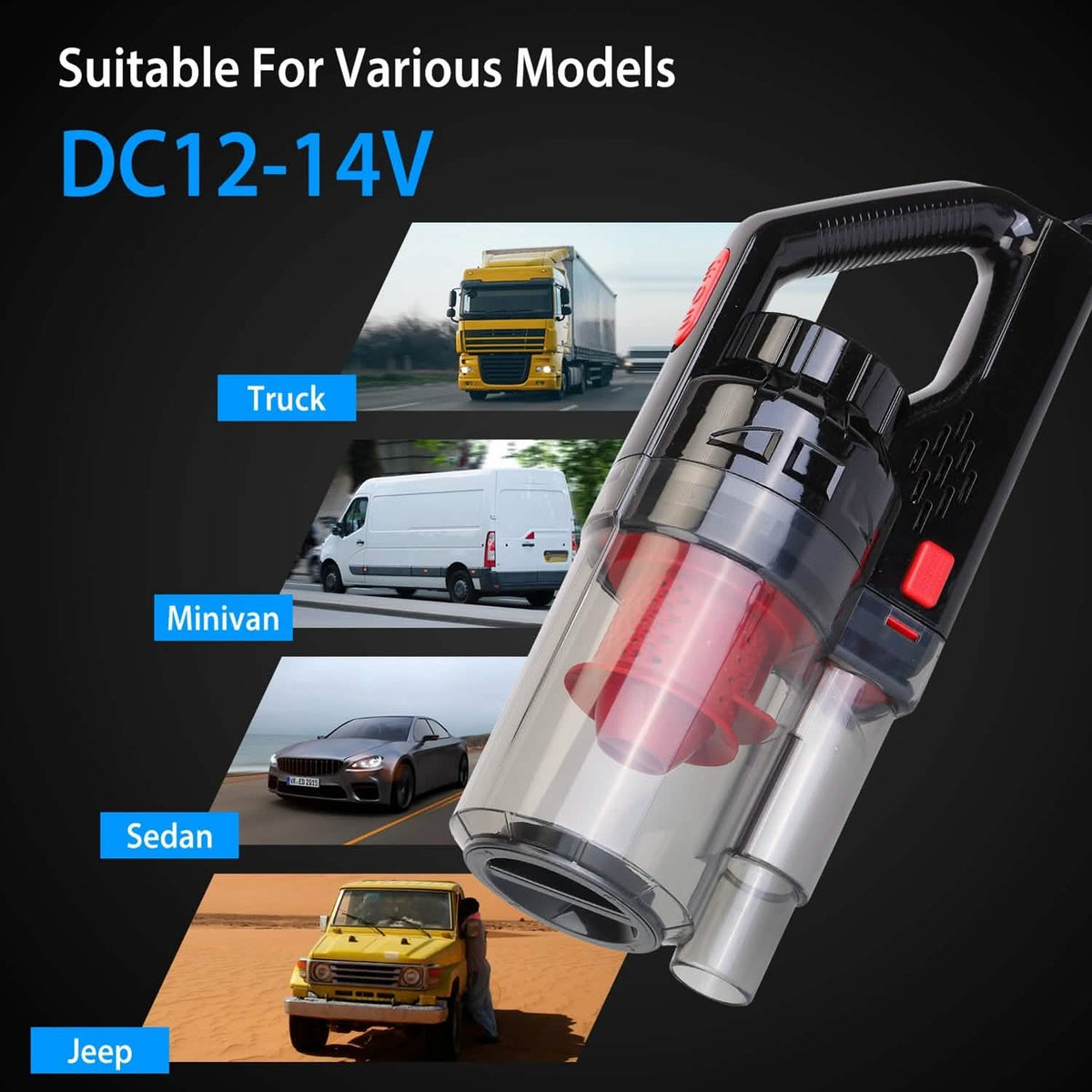 Handheld Car Vacuum Cleaner with Accessory Kit Automotive - Tophatter Daily Deals