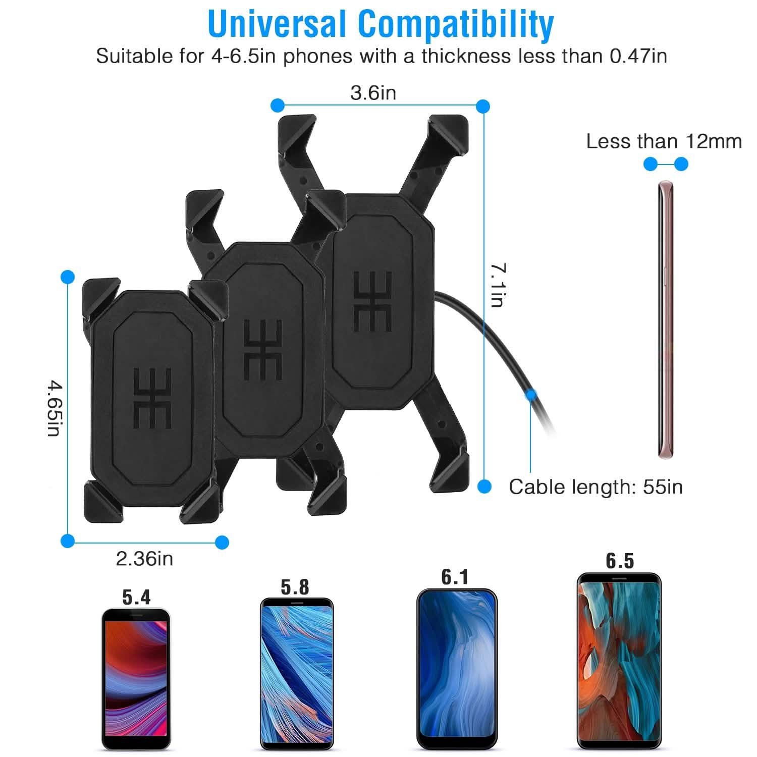 Handlebar Mirror Mobile Phone Holder Mobile Accessories - Tophatter Daily Deals