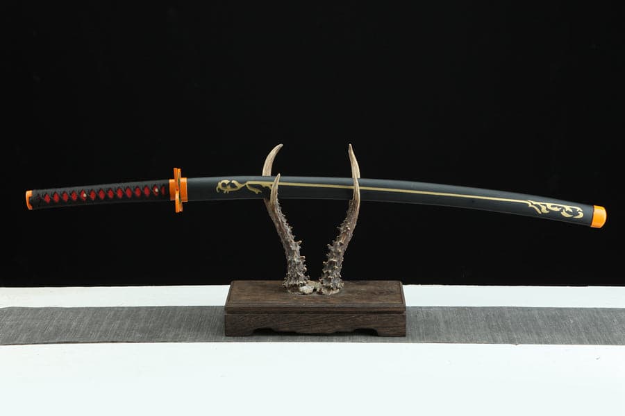 Handmade Anime Demon Slayer Tanjiro Nichirin 3rd Generation Sword 1045 High Carbon Steel Black - Tophatter Daily Deals