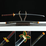 Handmade Anime Demon Slayer Tanjiro Nichirin 3rd Generation Sword Reaper Edition1045 High Carbon Steel Black - Tophatter Daily Deals