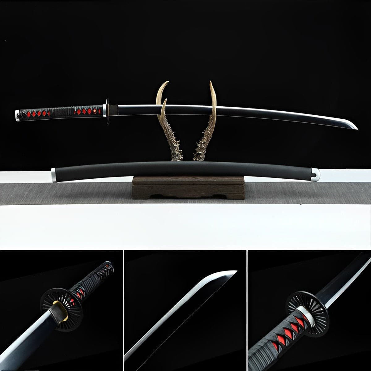 Handmade Anime Demon Slayer Tanjiro Nichirin Sword 1045 High Carbon Steel Black - Tophatter Daily Deals