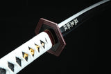 Handmade Anime Katana Demon Slayer Giyu Tomioka Nichirin Sword 1045 High Carbon Steel Black Blade - Tophatter Daily Deals