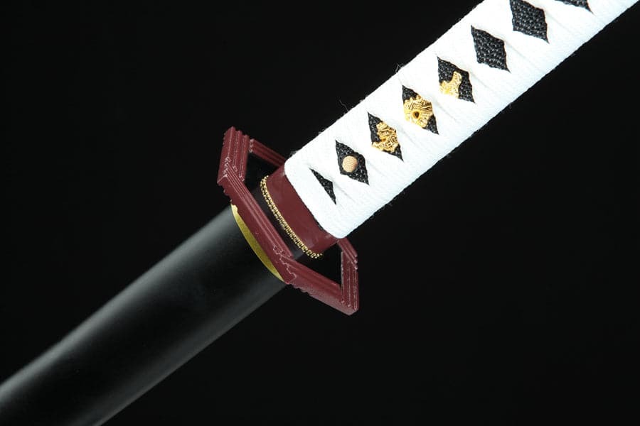 Handmade Anime Katana Demon Slayer Giyu Tomioka Nichirin Sword 1045 High Carbon Steel Black Blade - Tophatter Daily Deals