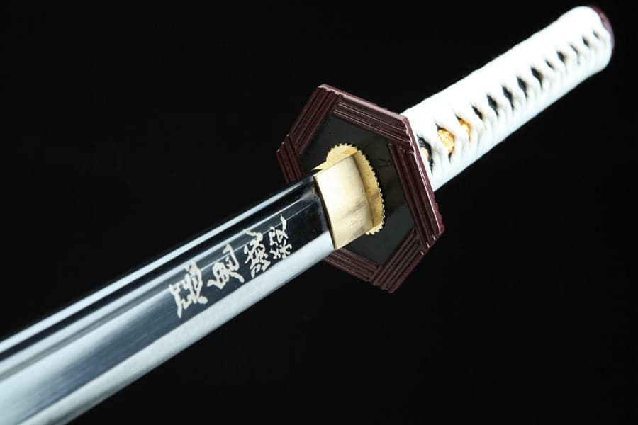 Handmade Anime Katana Demon Slayer Giyu Tomioka Nichirin Sword 1045 High Carbon Steel Black Blade - Tophatter Daily Deals