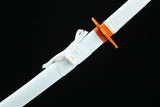 Handmade Anime Katana Demon Slayer Kyojuro Rengoku Nichirin Sword 1045 High Carbon Steel White - Tophatter Daily Deals