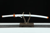 Handmade Anime Katana Demon Slayer Kyojuro Rengoku Nichirin Sword 1045 High Carbon Steel White - Tophatter Daily Deals