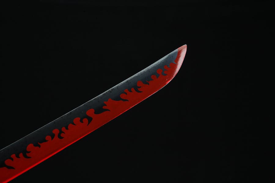 Handmade Anime Katana Demon Slayer Kyojuro Rengoku Nichirin Sword 1045 High Carbon Steel White - Tophatter Daily Deals