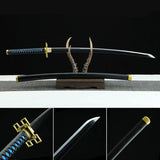 Handmade Anime Katana Demon Slayer Muichiro Tokito Nichirin Sword 1045 High Carbon Steel Black - Tophatter Daily Deals