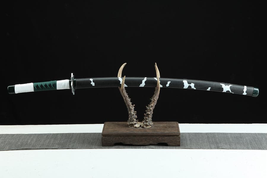 Handmade Anime Katana Demon Slayer Sanemi Shinazugawa Nichirin Sword 1045 High Carbon Steel Black - Tophatter Daily Deals