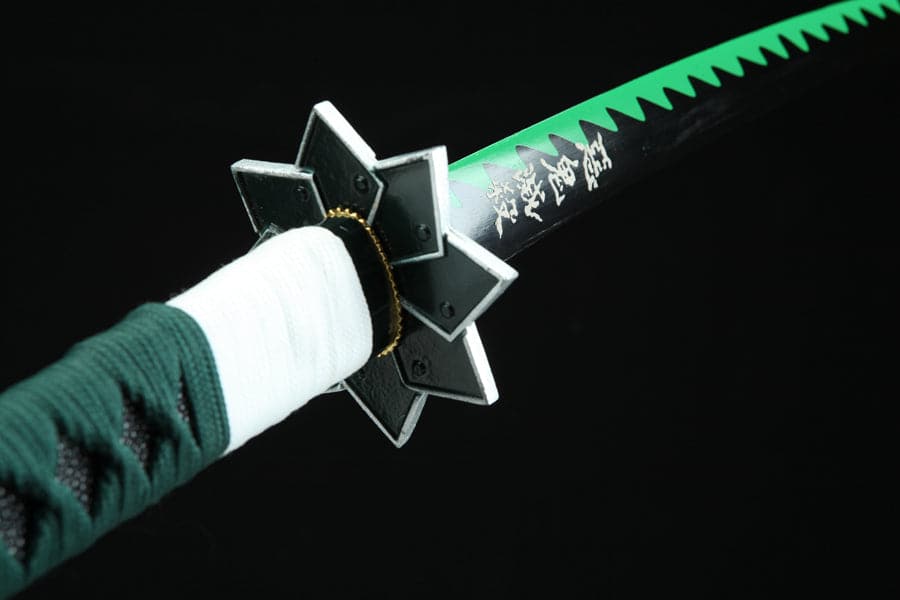 Handmade Anime Katana Demon Slayer Sanemi Shinazugawa Nichirin Sword 1045 High Carbon Steel Black - Tophatter Daily Deals