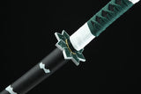 Handmade Anime Katana Demon Slayer Sanemi Shinazugawa Nichirin Sword 1045 High Carbon Steel Black - Tophatter Daily Deals