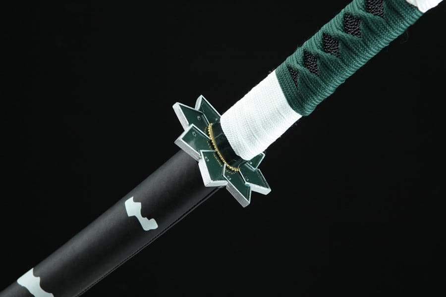 Handmade Anime Katana Demon Slayer Sanemi Shinazugawa Nichirin Sword 1045 High Carbon Steel Black - Tophatter Daily Deals