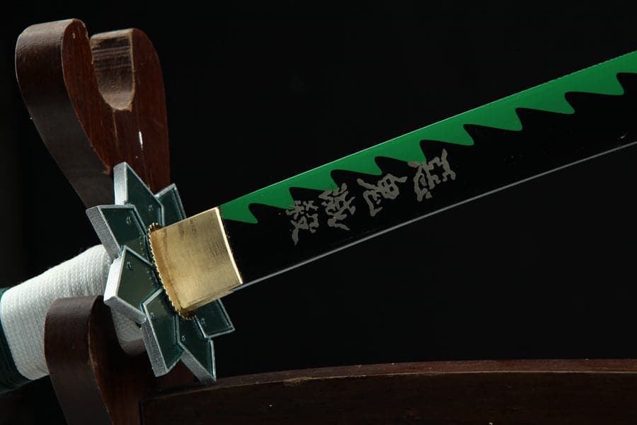 Handmade Anime Katana Demon Slayer Sanemi Shinazugawa Nichirin Sword 1045 High Carbon Steel Black - Tophatter Daily Deals