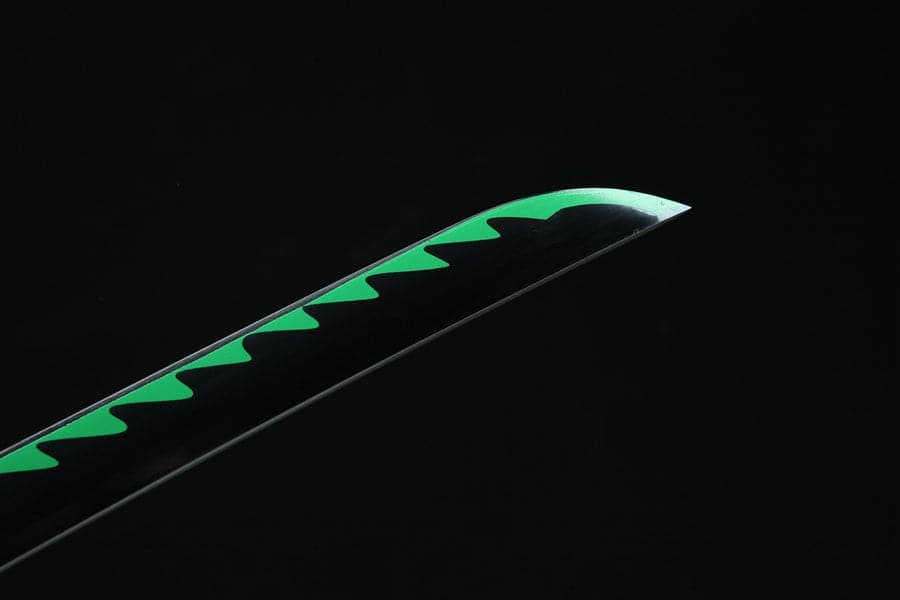 Handmade Anime Katana Demon Slayer Sanemi Shinazugawa Nichirin Sword 1045 High Carbon Steel Black - Tophatter Daily Deals
